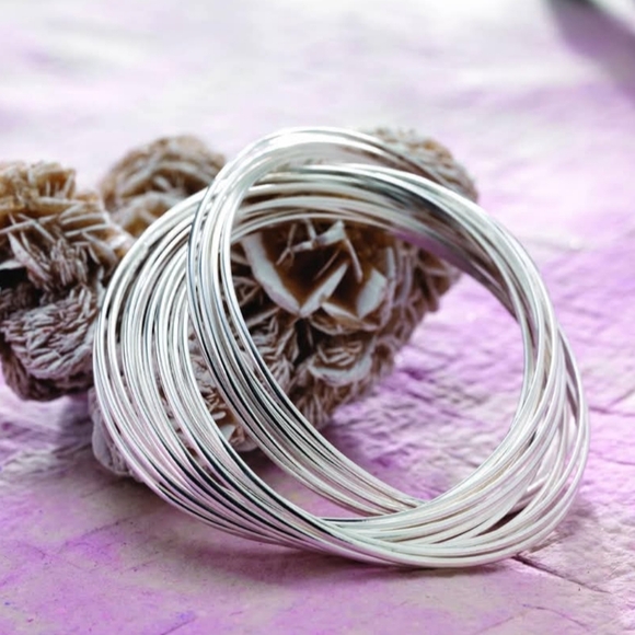Silpada Multistrand "21 Bangle Salute" Sterling Silver Bangle - Picture 2 of 6